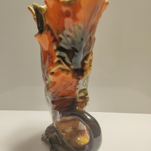 Vintage Giftcraft Japan Decorative Vase Fall colours 8 1/2" - Picture 2 of 10